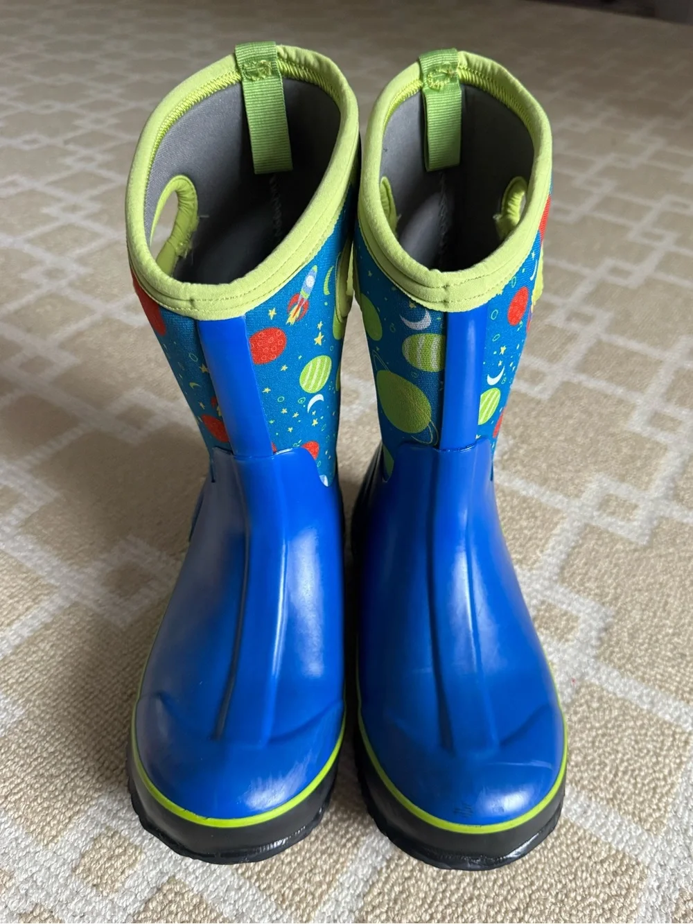 Bogs Classic Space Waterproof Insulated Rain Snow Boots Blue Kids Size 3